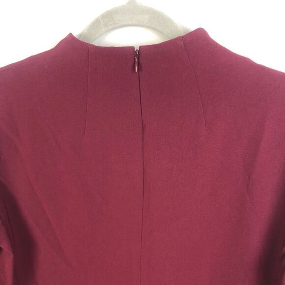 THEORY | Admiral Dolman Long Sleeve Shift Dress Deep Mulberry Size 6 - Picture 10 of 13